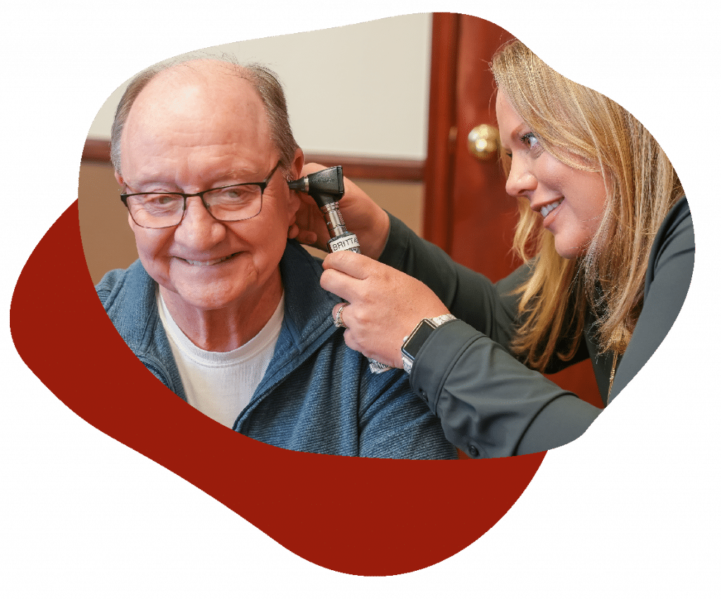 Man getting hearing test